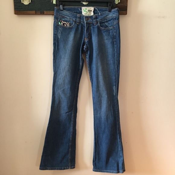 Grass Los Angeles Flare Jeans with Embroidered Pockets Size 26 - Picture 4 of 16